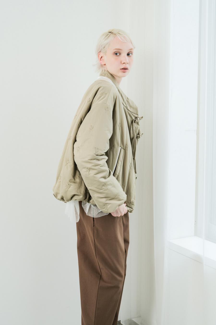 Tube Knot Embroidered Reversible Jacket