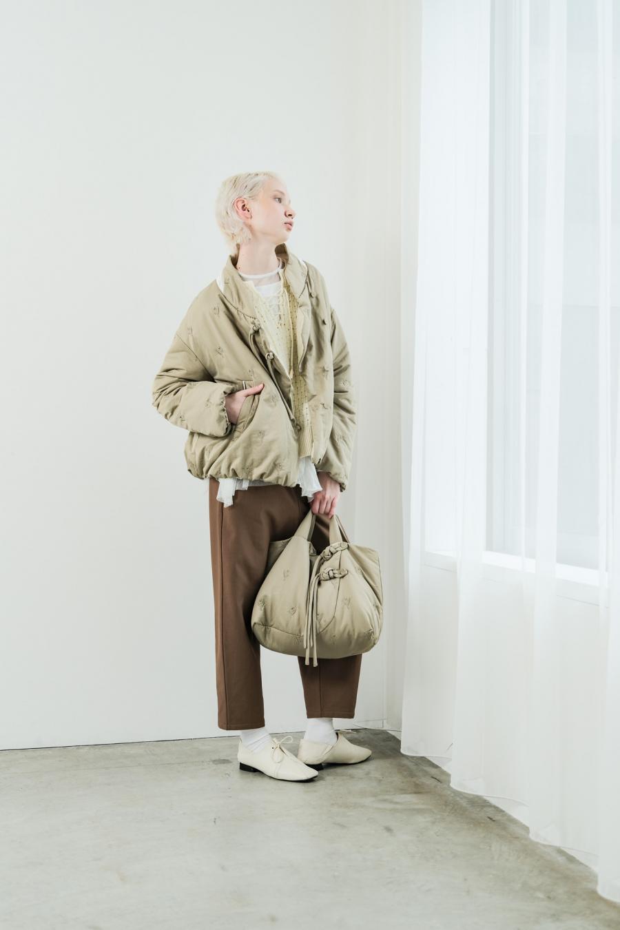 Tube Knot Embroidered Reversible Jacket