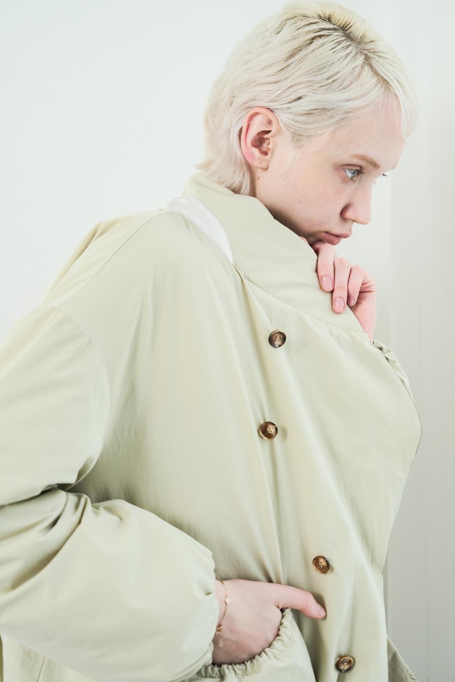 Tube Knot Embroidered Reversible Jacket