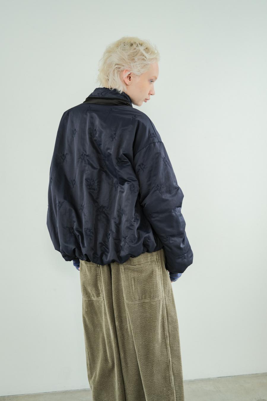 Tube Knot Embroidered Reversible Jacket
