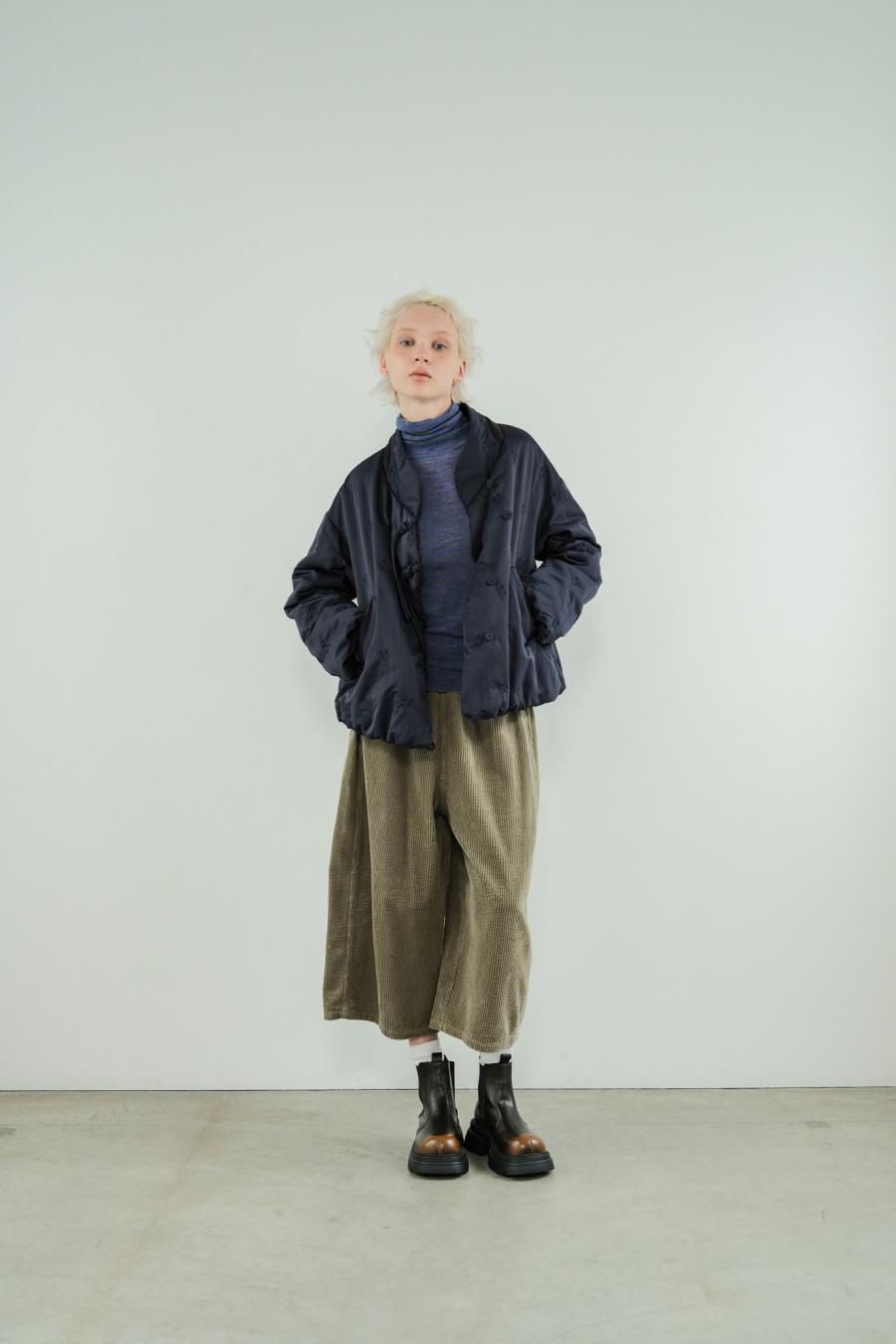 Tube Knot Embroidered Reversible Jacket