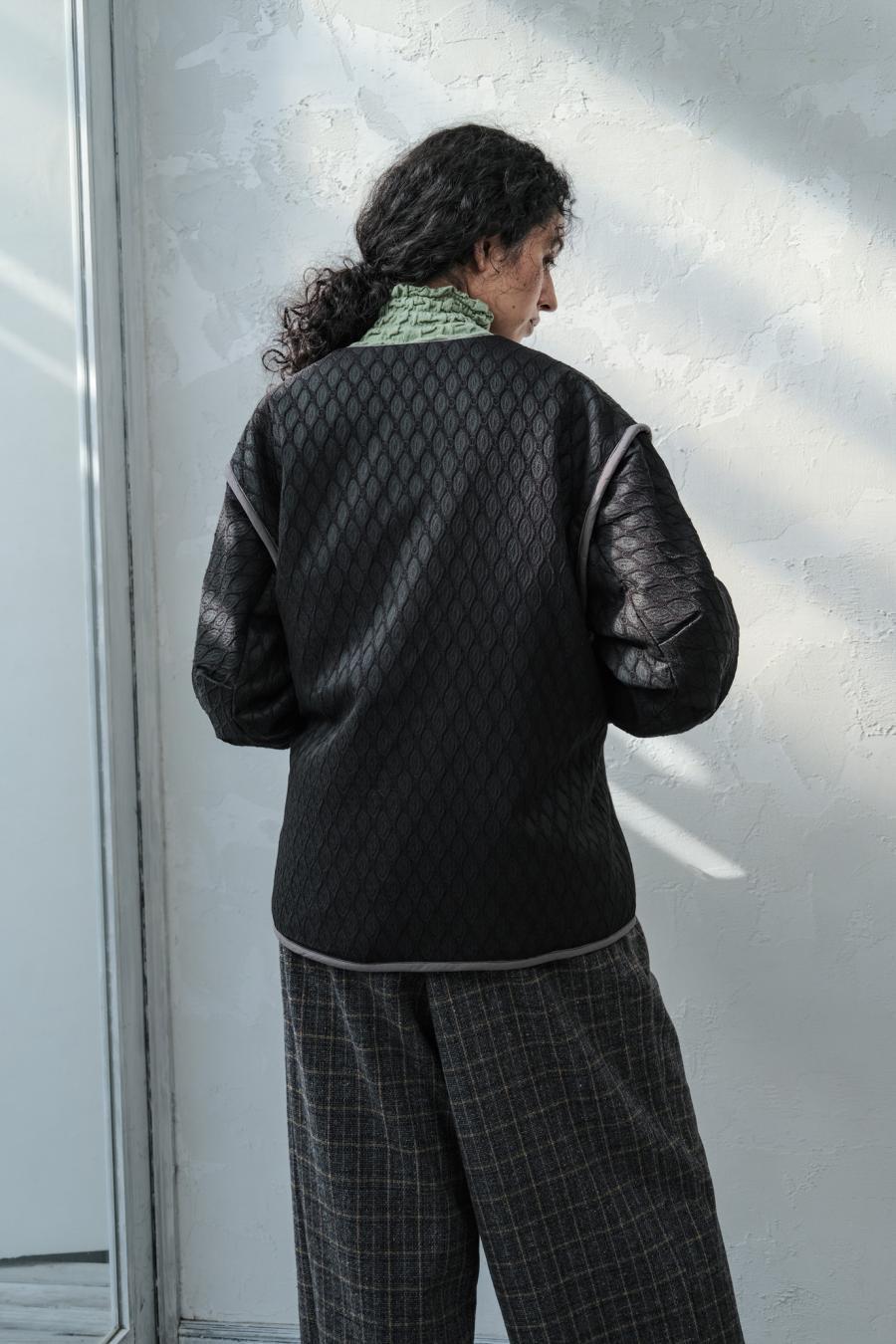 Damask Jacquard Half Jacket