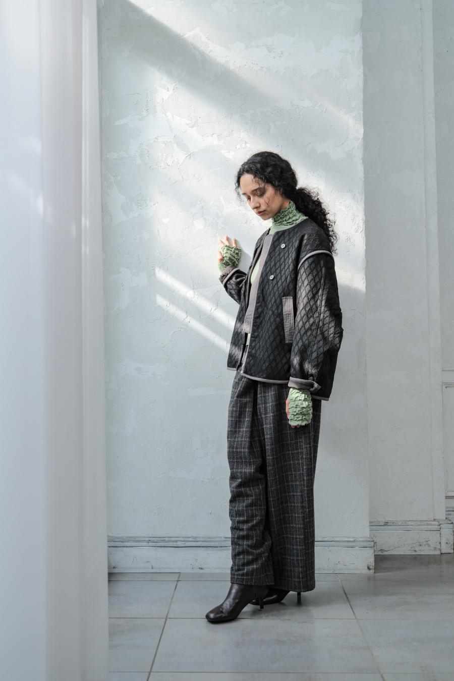 Damask Jacquard Half Jacket