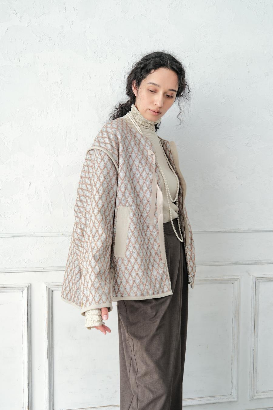Damask Jacquard Half Jacket