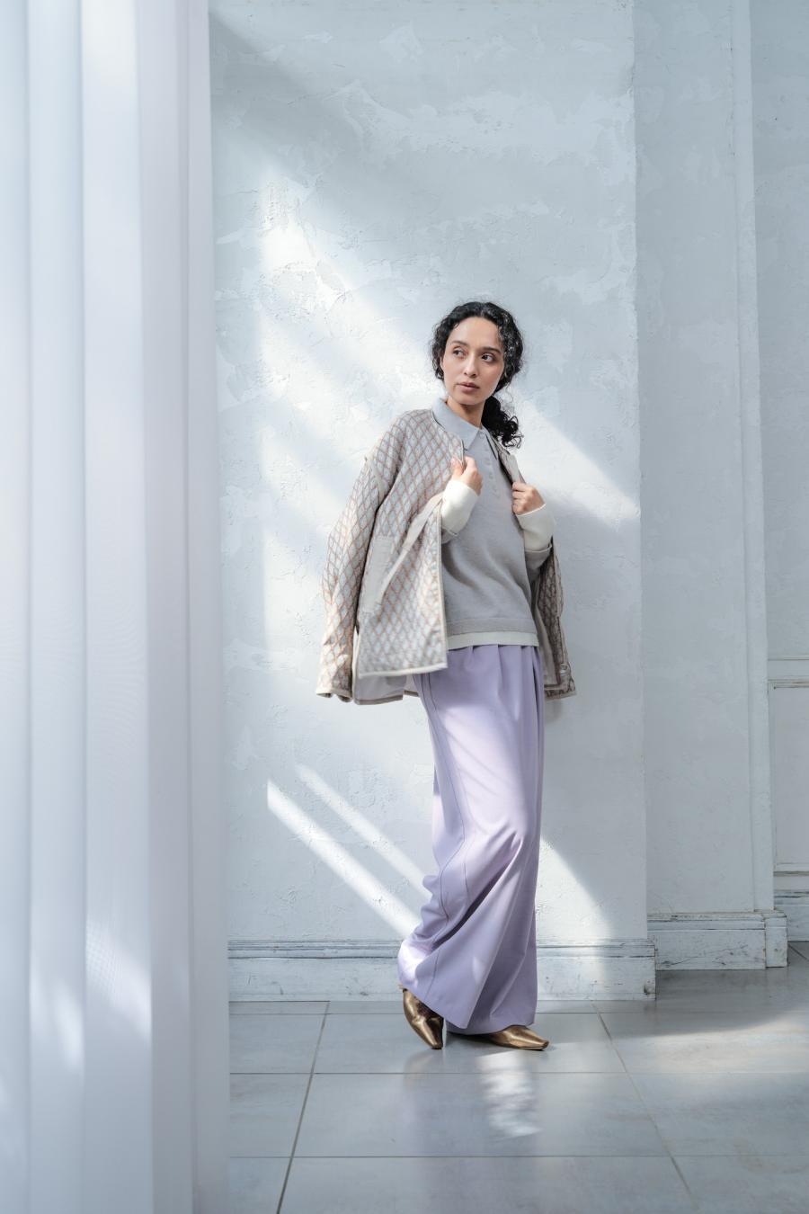 Damask Jacquard Half Jacket