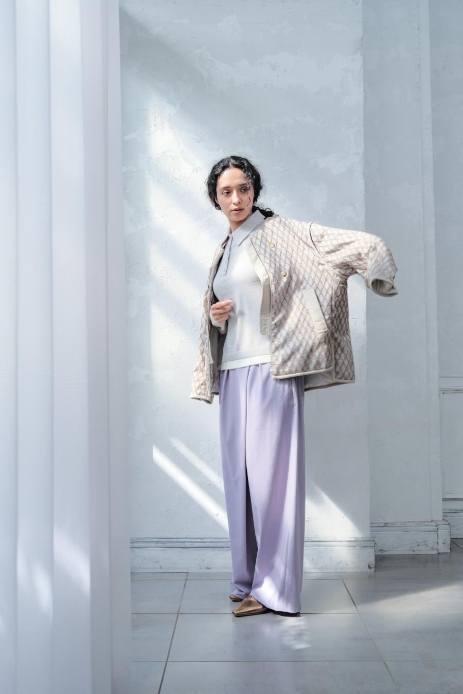Damask Jacquard Half Jacket