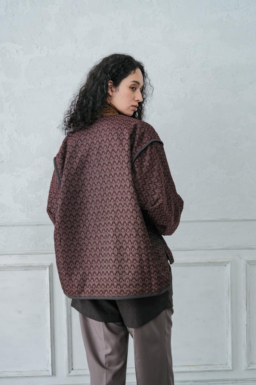 Damask Jacquard Half Jacket