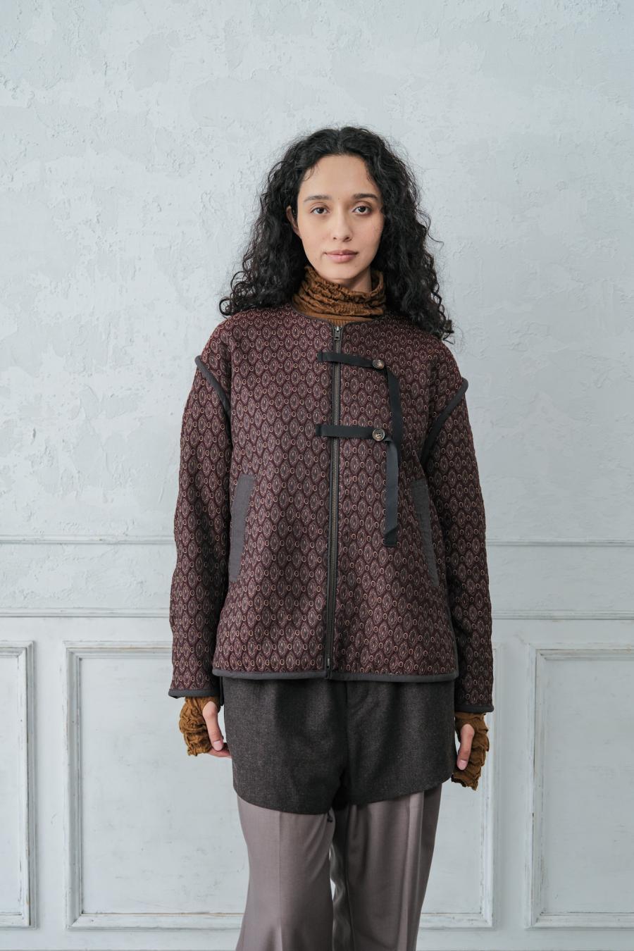 Damask Jacquard Half Jacket