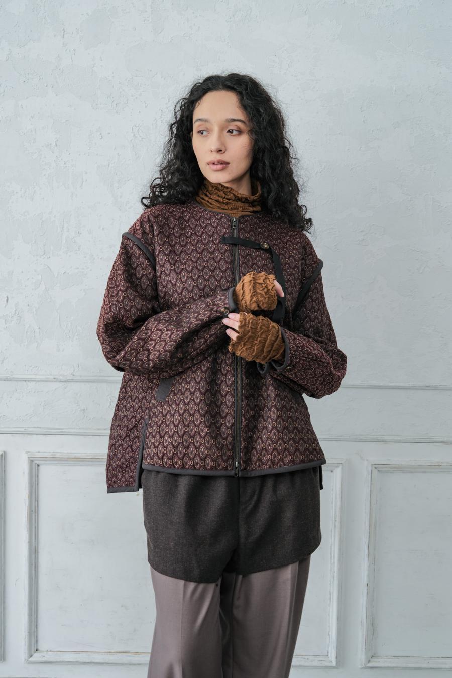 Damask Jacquard Half Jacket
