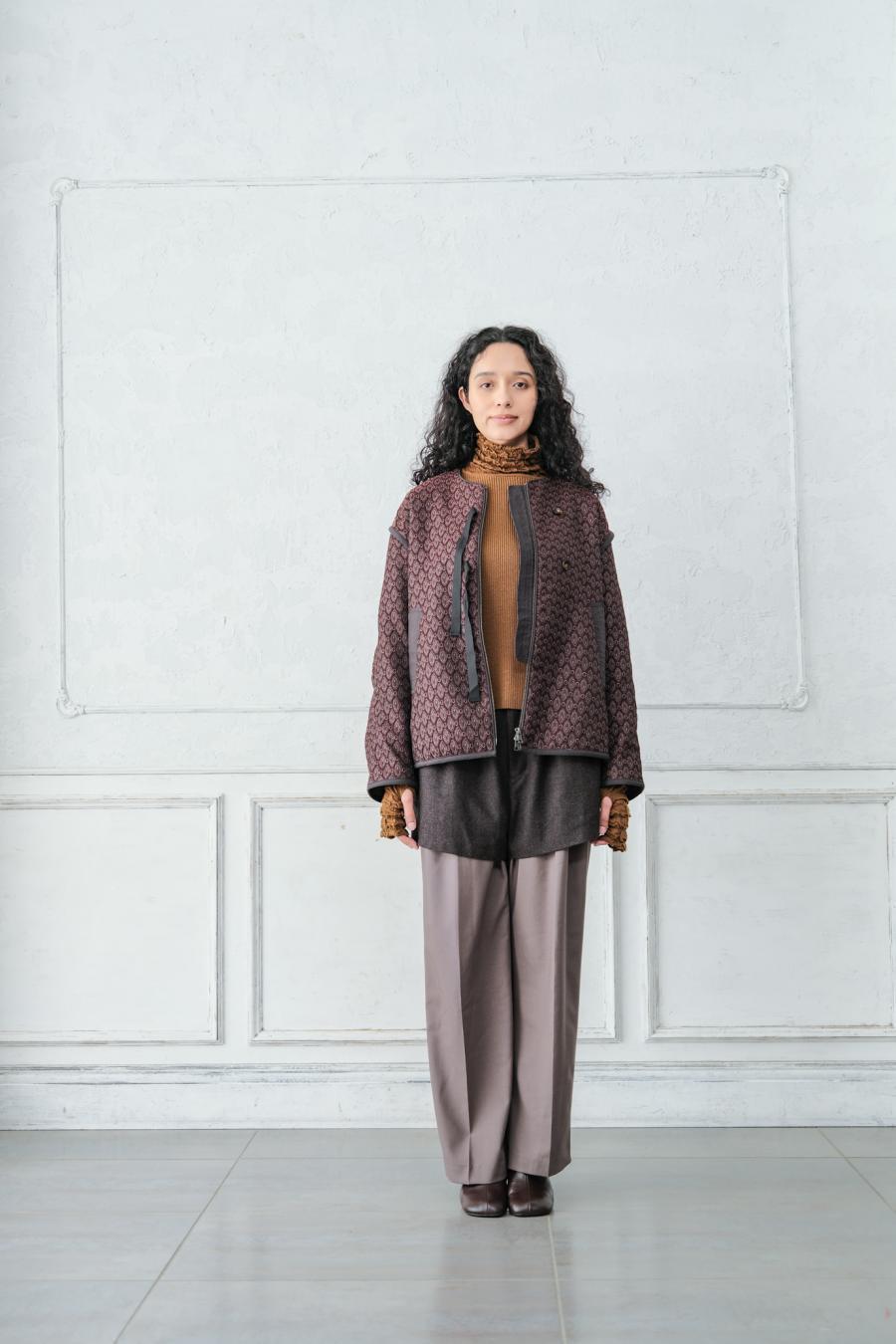 Damask Jacquard Half Jacket