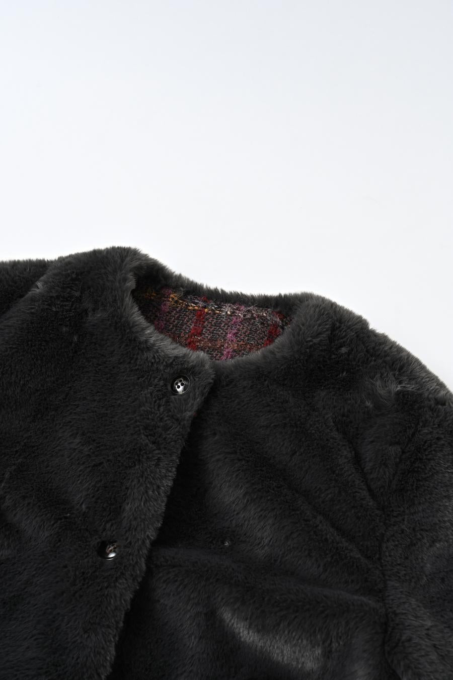 Faux Fur Paneled Jacket