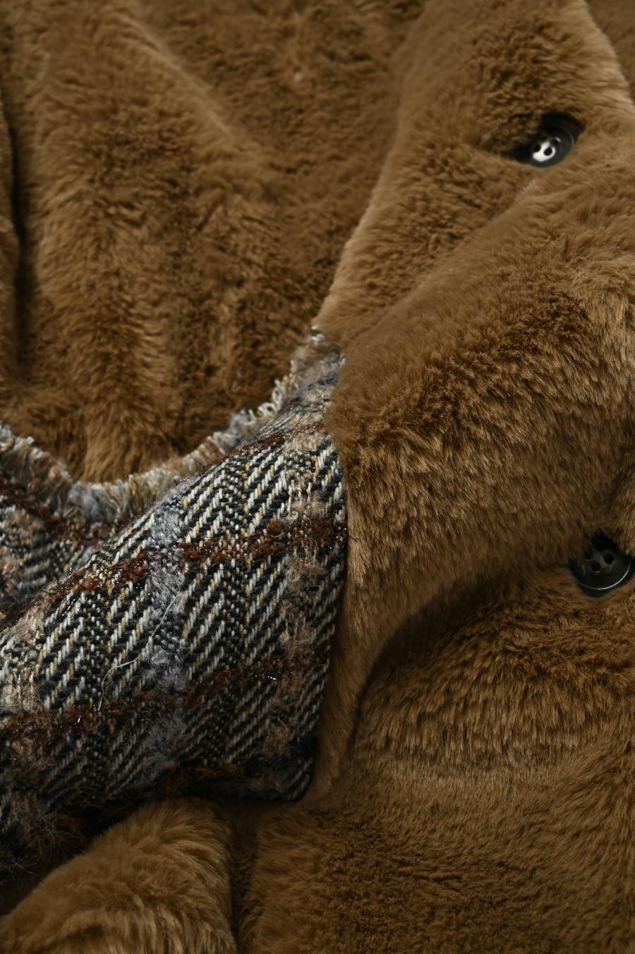 Faux Fur Paneled Jacket