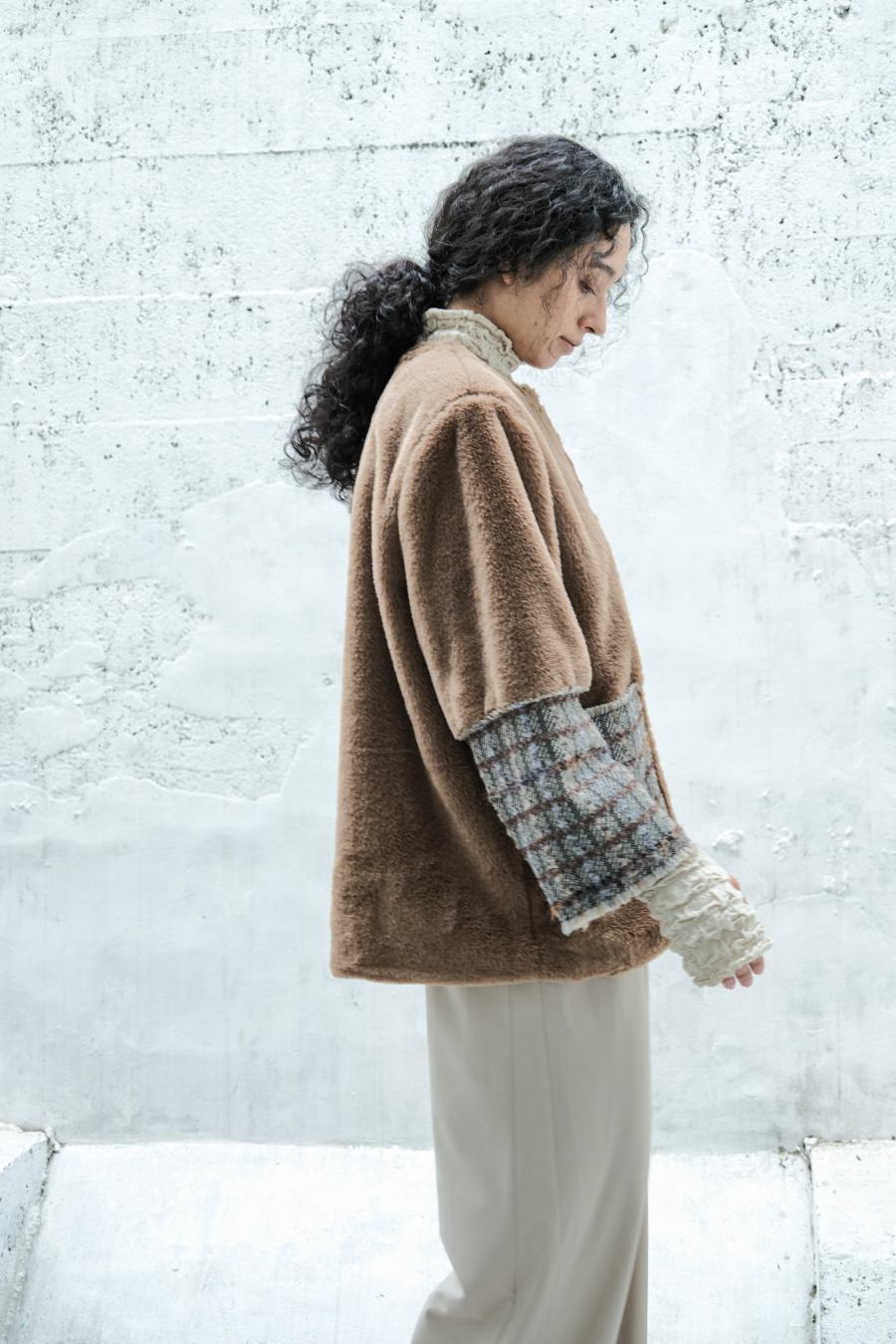 Faux Fur Paneled Jacket