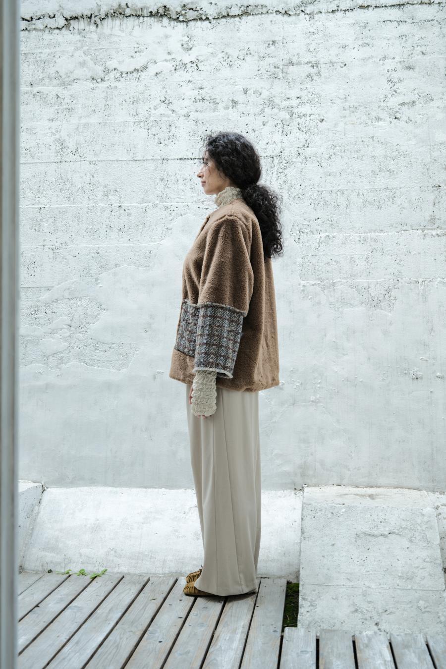 Faux Fur Paneled Jacket