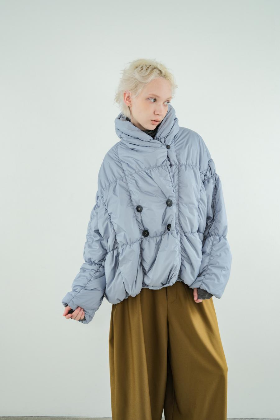 Shirred Lightweight Padded Coat