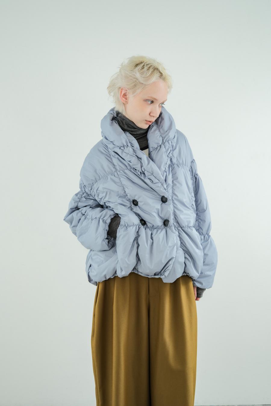 Shirred Lightweight Padded Coat
