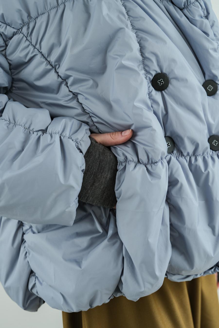 Shirred Lightweight Padded Coat
