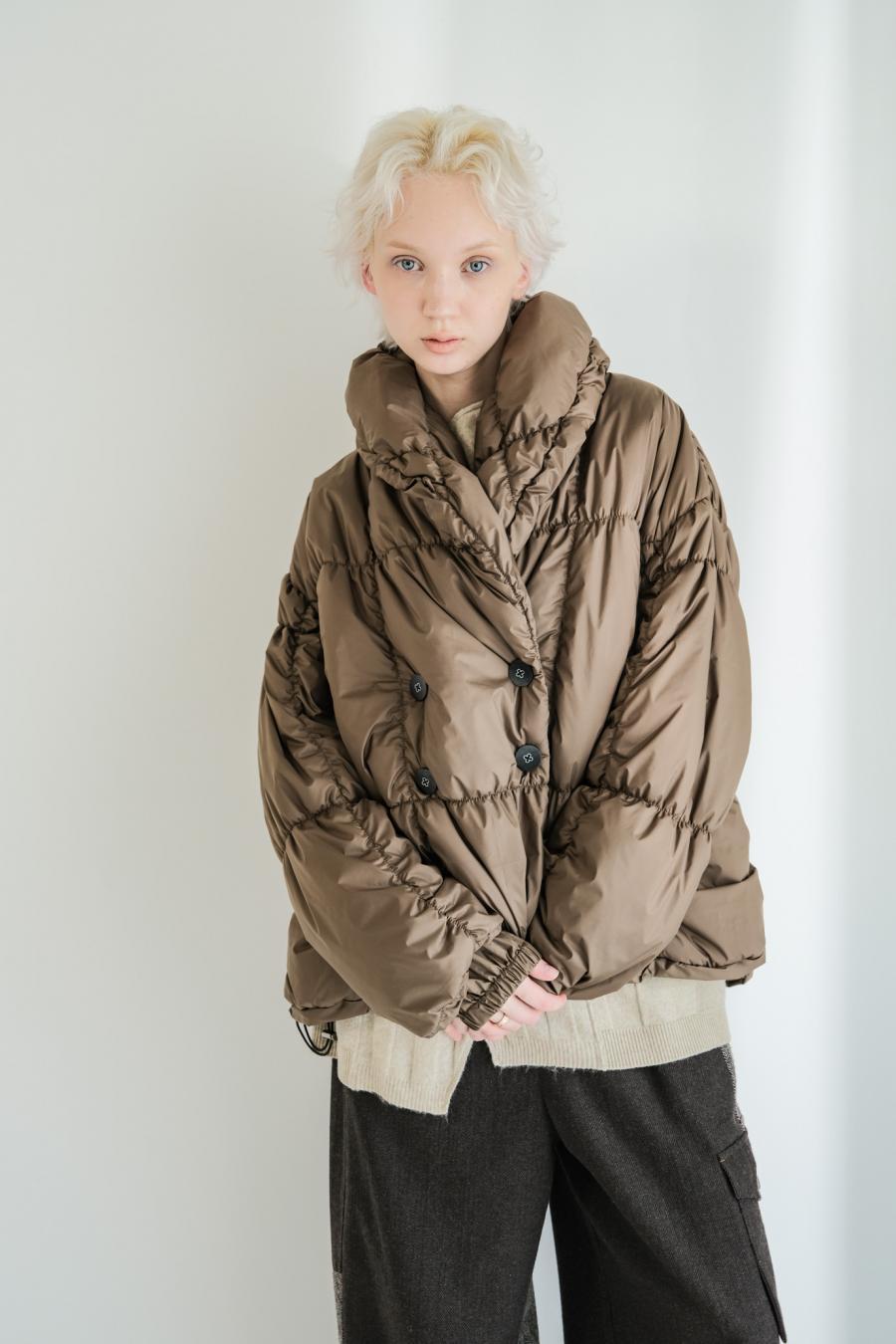 Shirred Lightweight Padded Coat