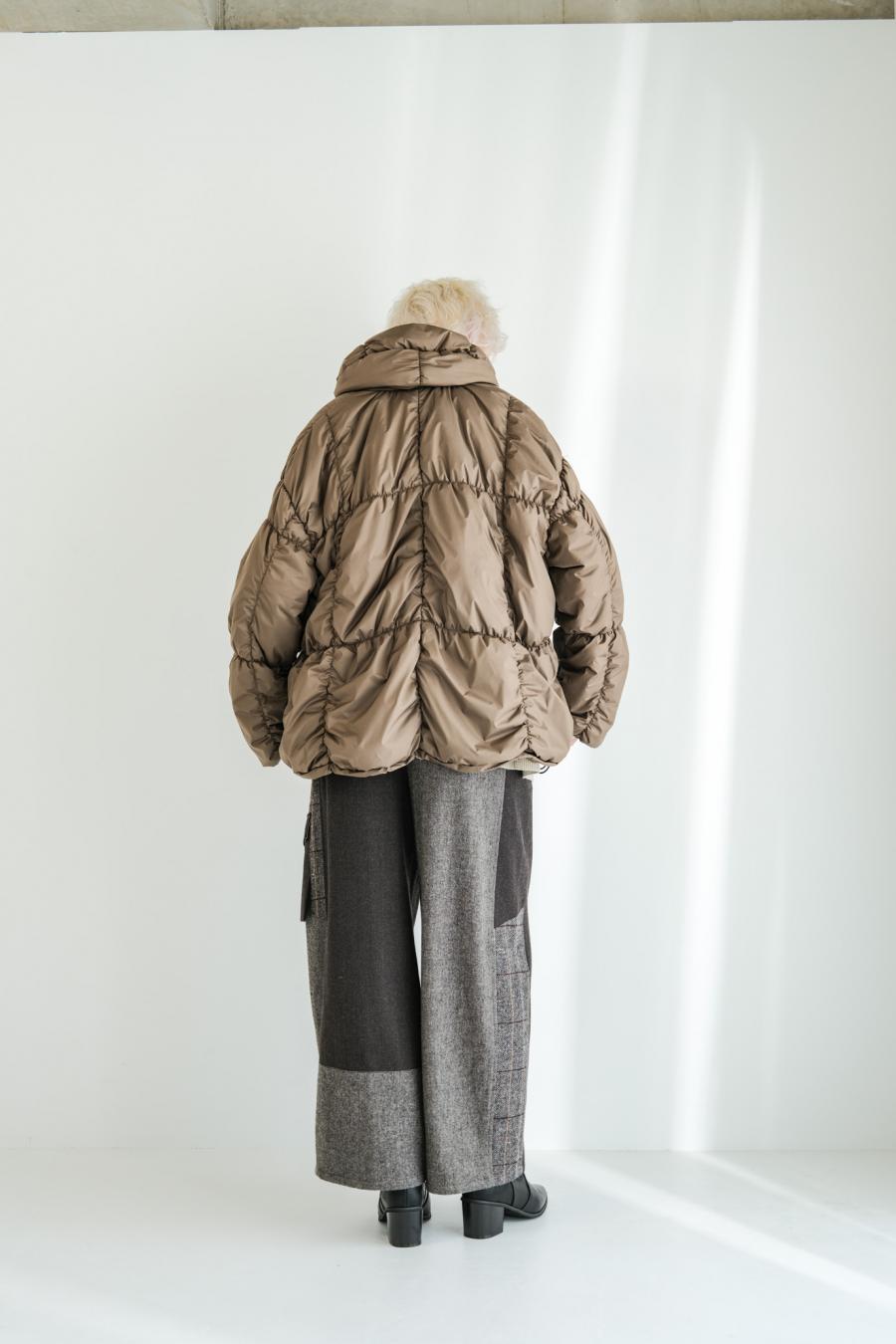 Shirred Lightweight Padded Coat