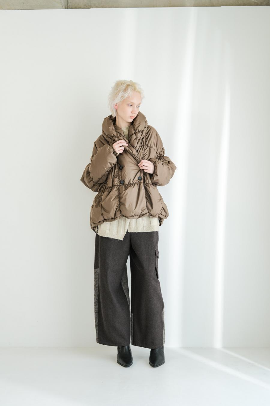 Shirred Lightweight Padded Coat