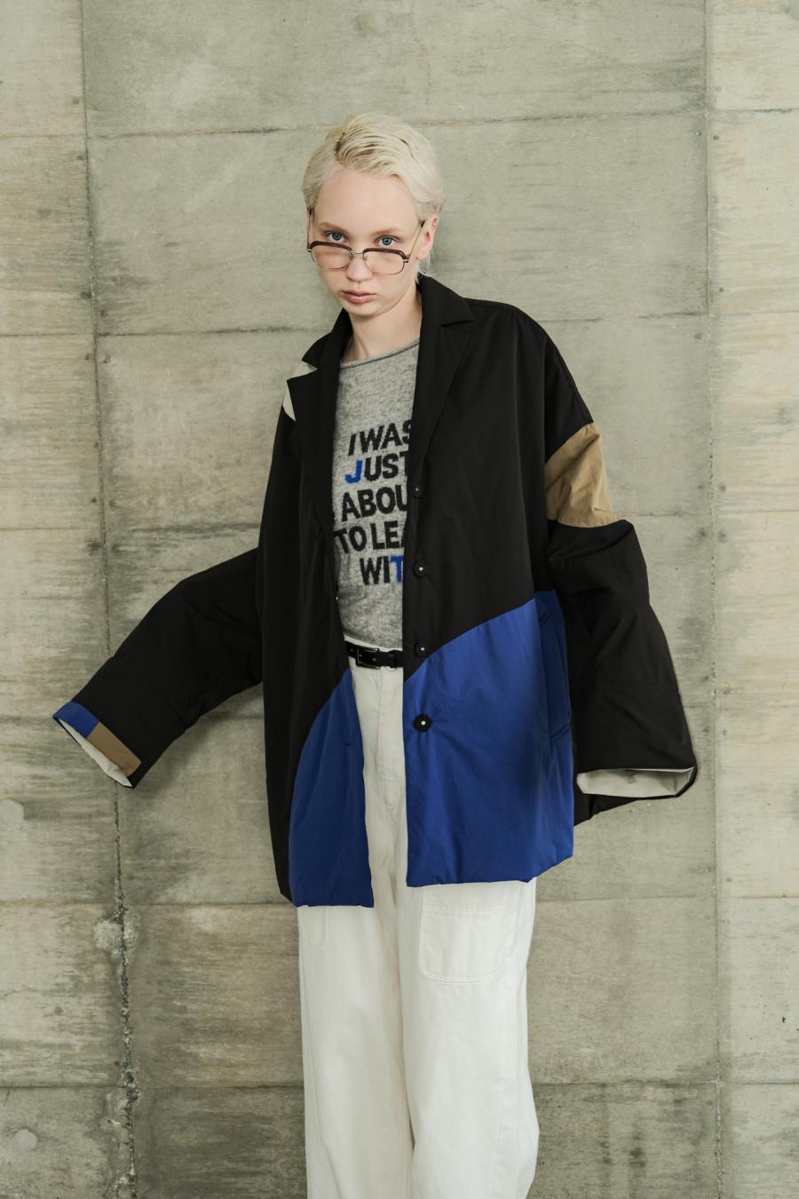 Circle Patch Padded Coat