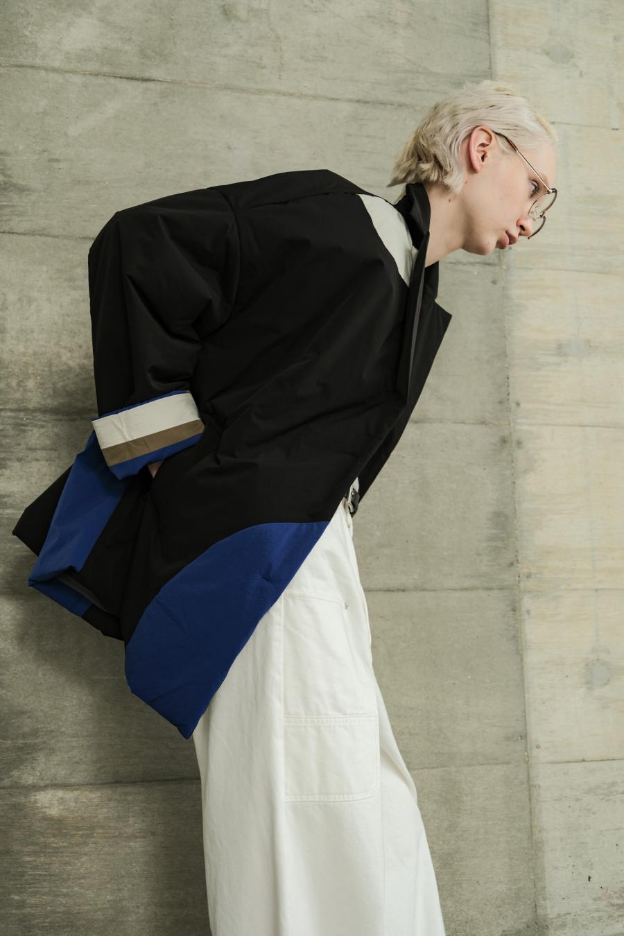 Circle Patch Padded Coat
