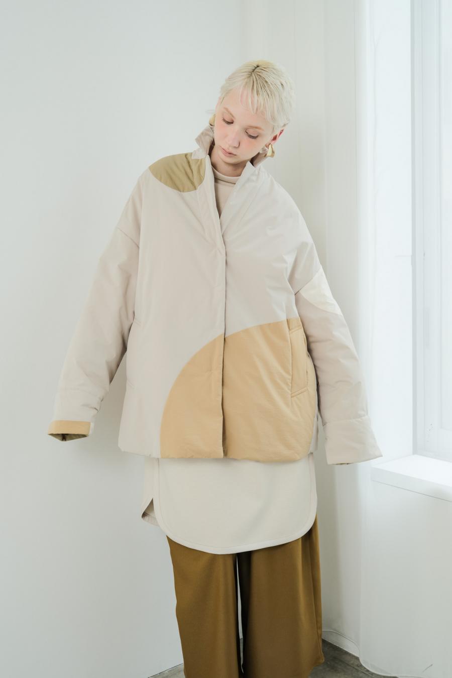Circle Patch Padded Coat