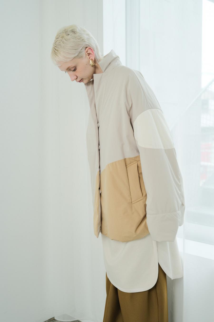 Circle Patch Padded Coat