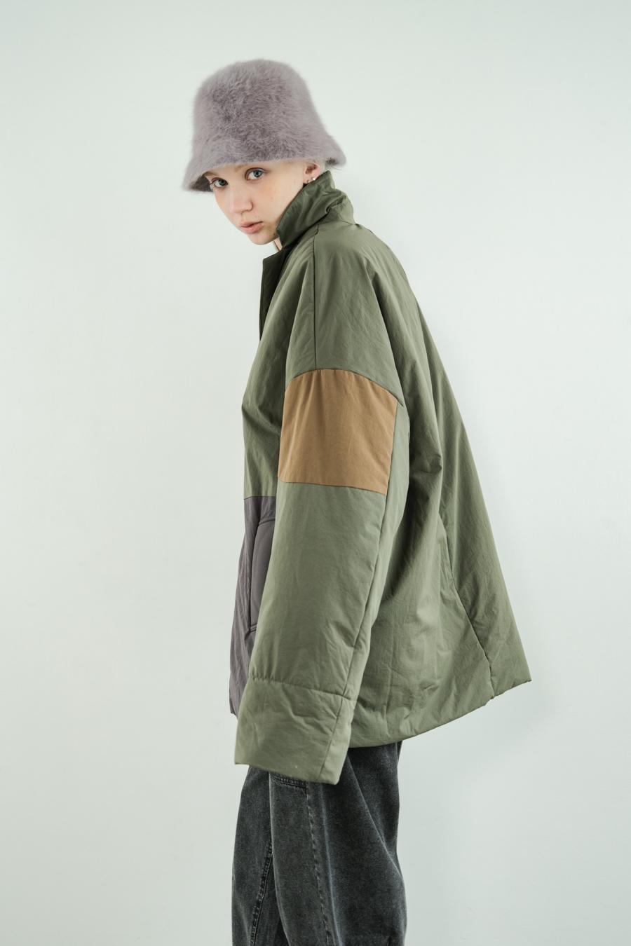 Circle Patch Padded Coat