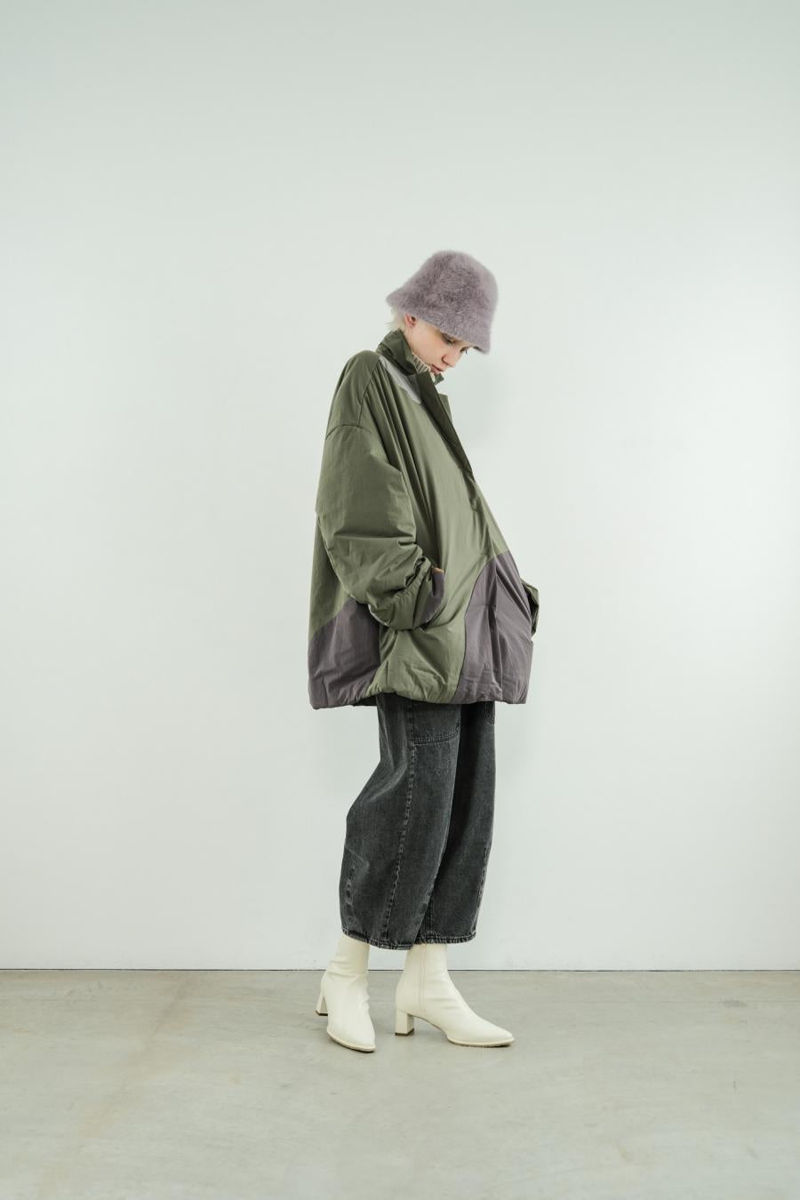 Circle Patch Padded Coat