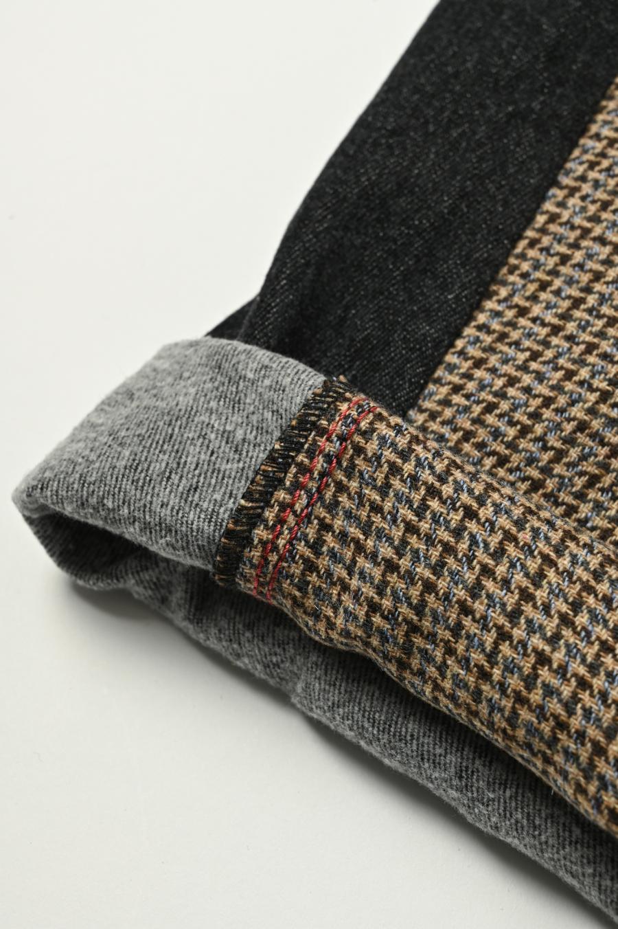 Tweed & Denim Pants