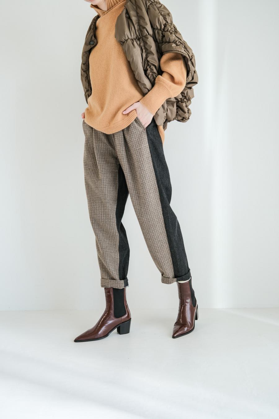 Tweed & Denim Pants
