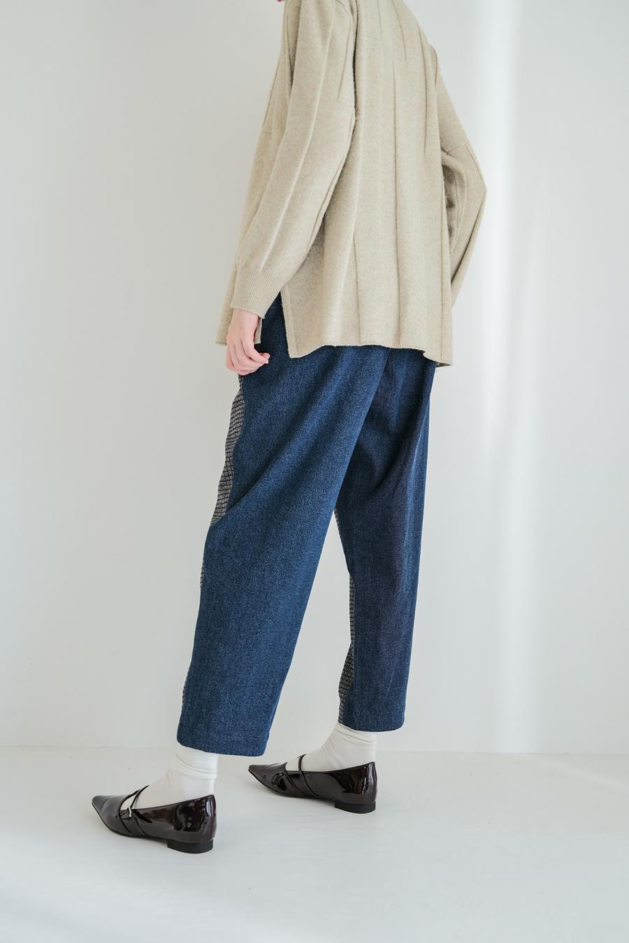 Tweed & Denim Pants