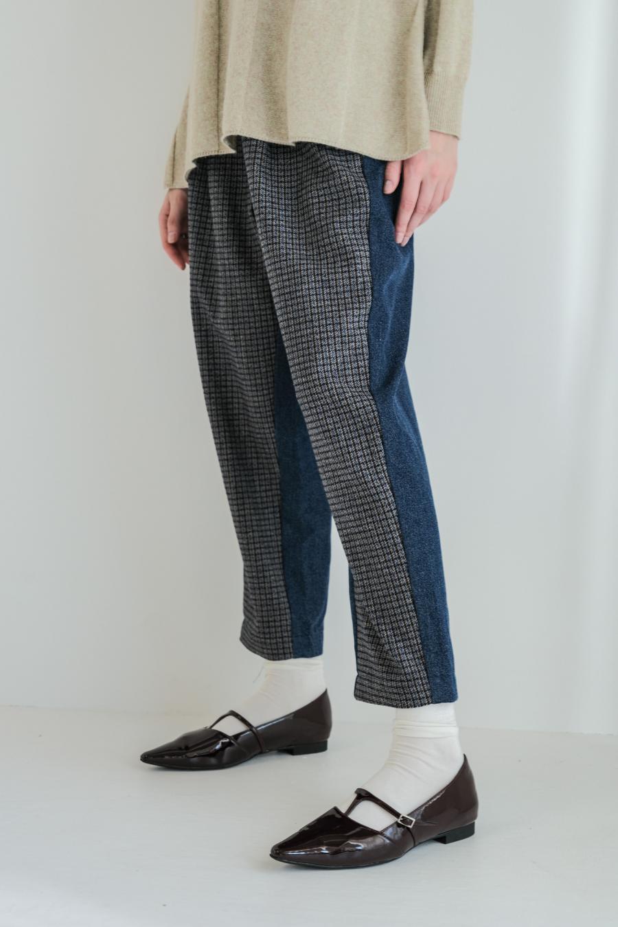 Tweed & Denim Pants