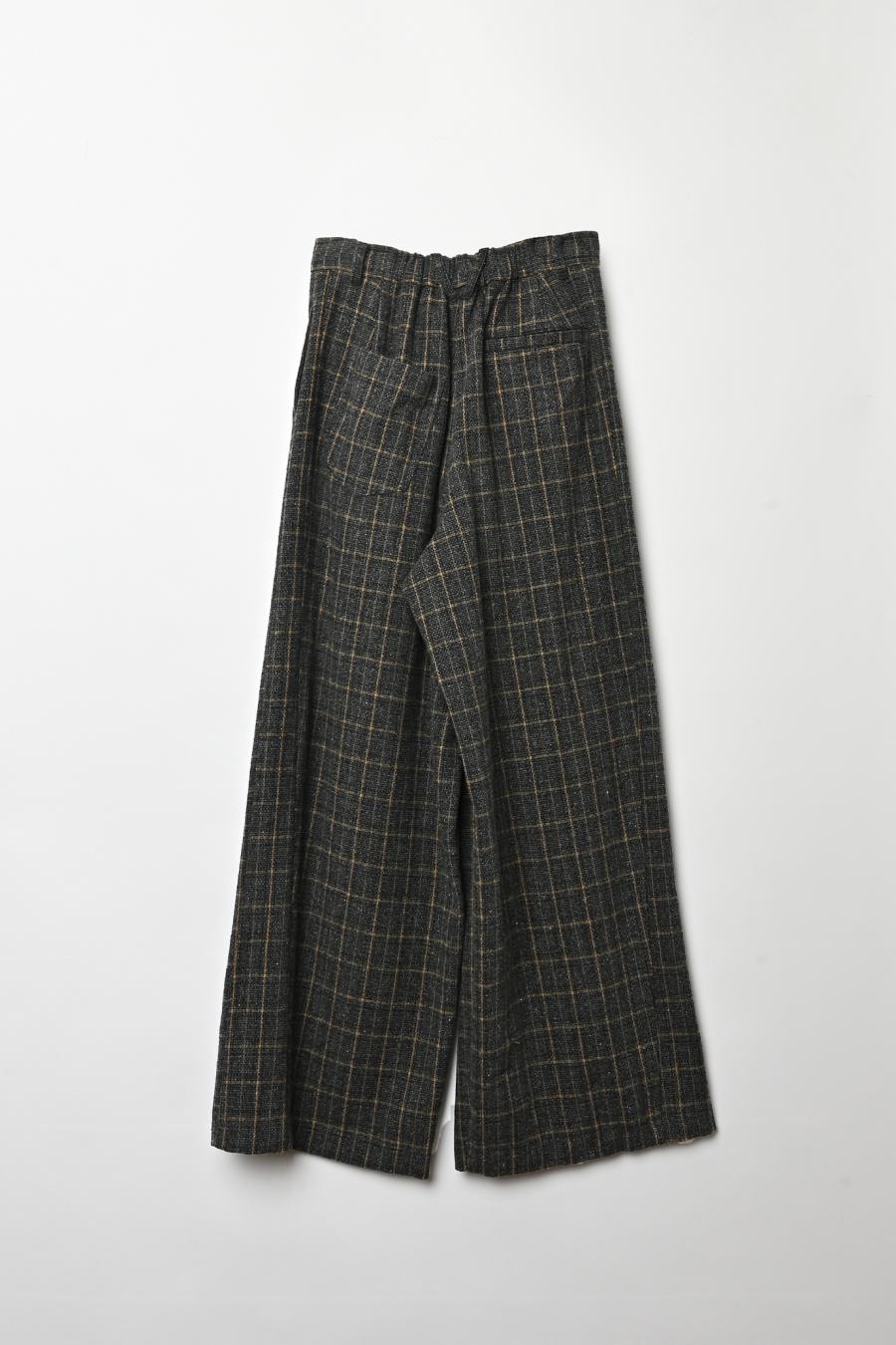 Checked Tweed Slide Pants