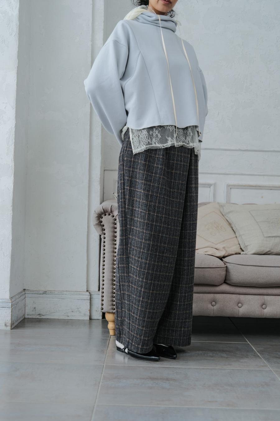Checked Tweed Slide Pants