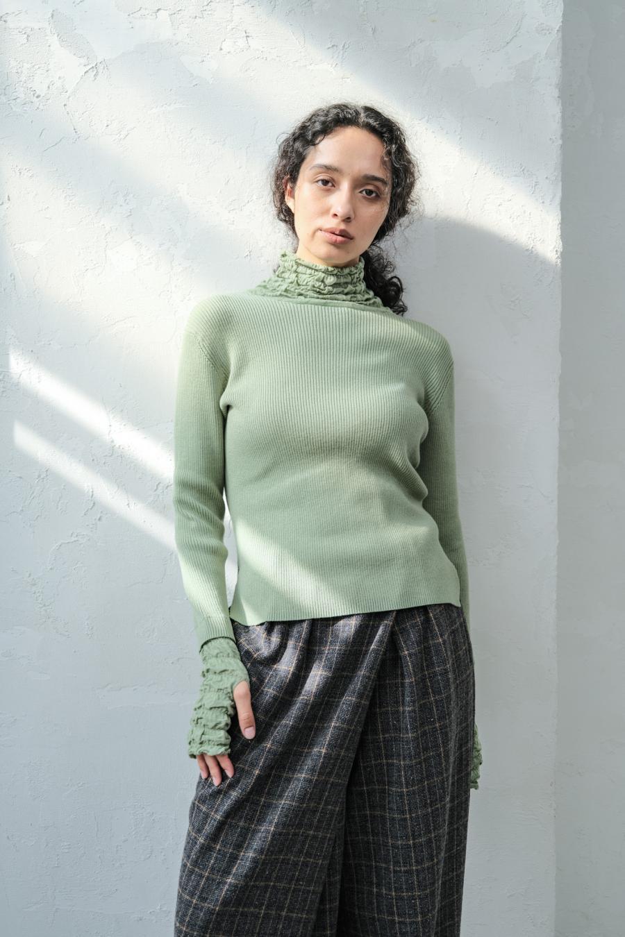 Checked Tweed Slide Pants