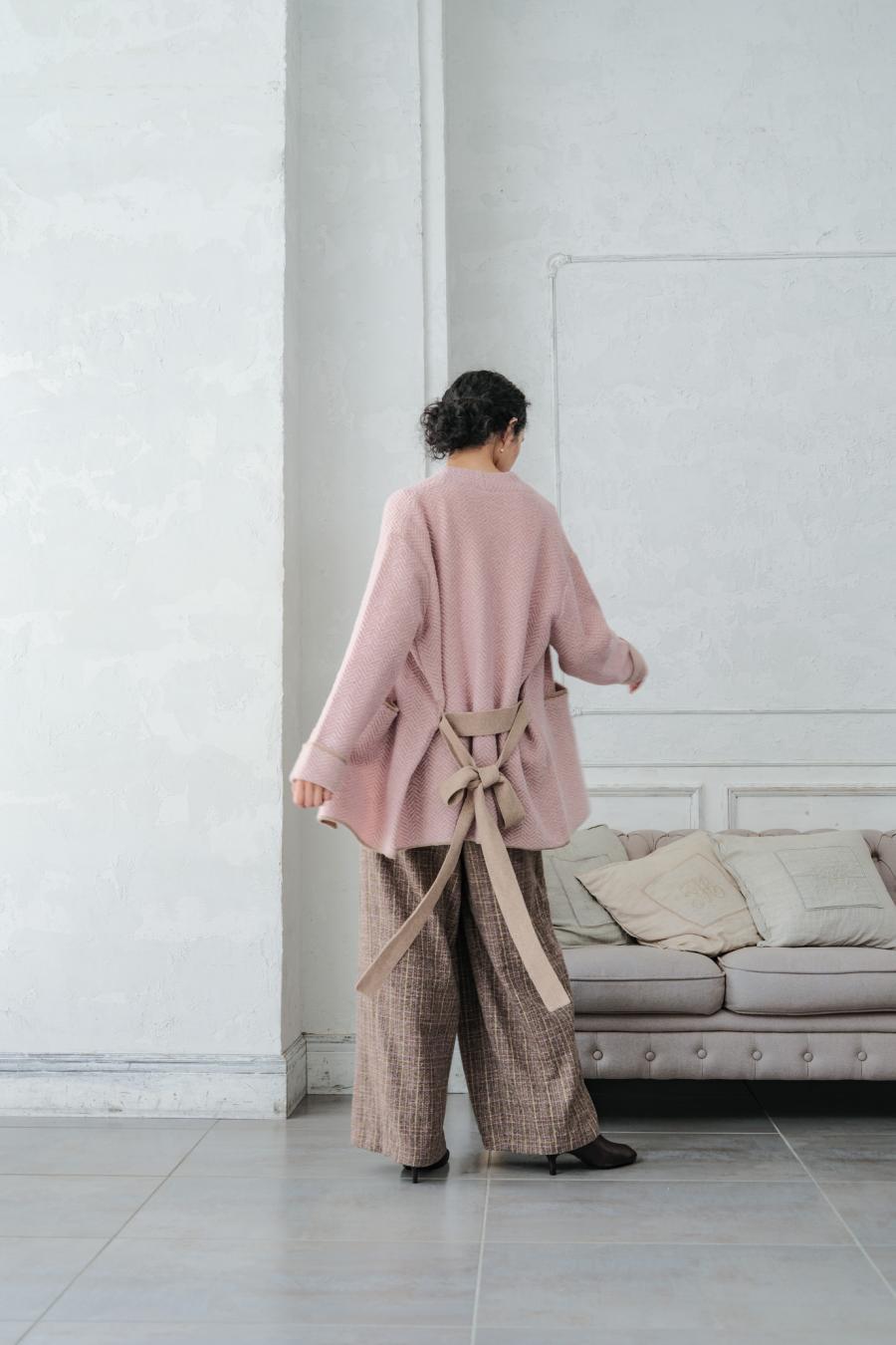 Checked Tweed Slide Pants