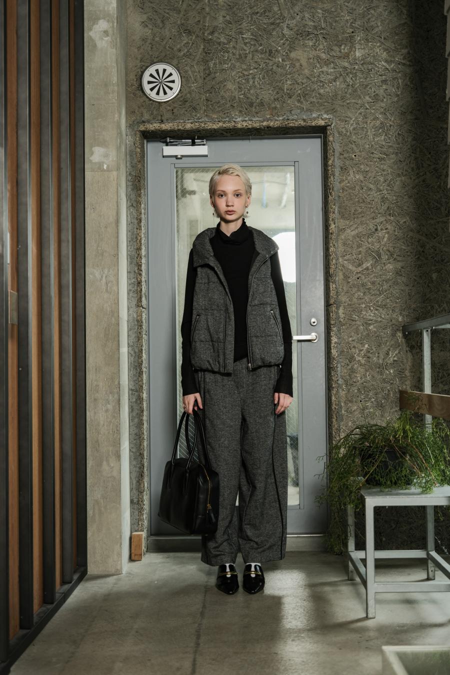 Line Mini Nep Tweed Trousers