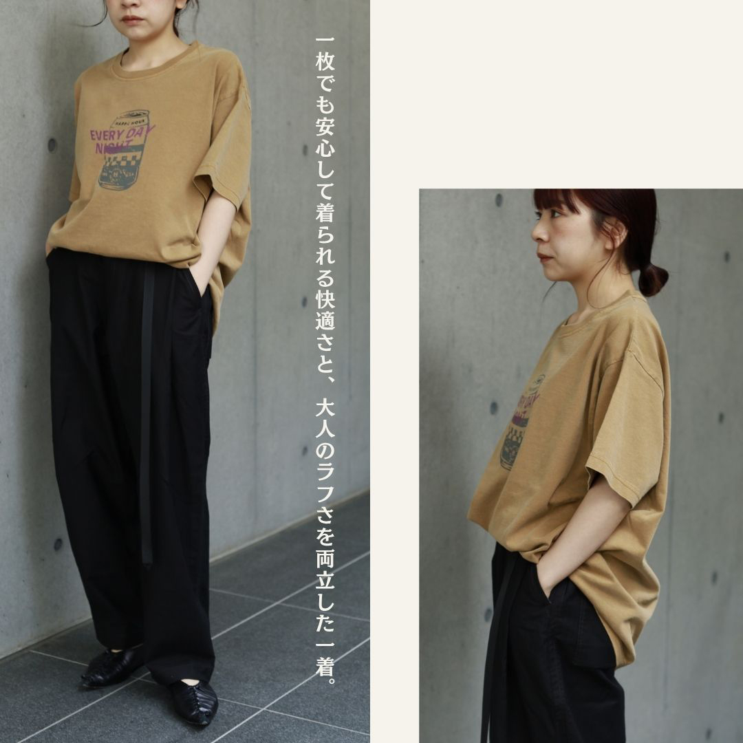 大人カジュアルに着れる、ユーズド感のこなれTEE