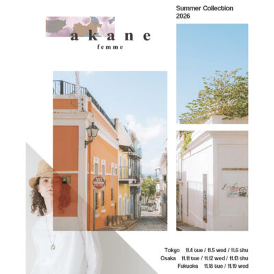 【展示会のお知らせ】akane 2026 SUMMER EXHIBITION _main1