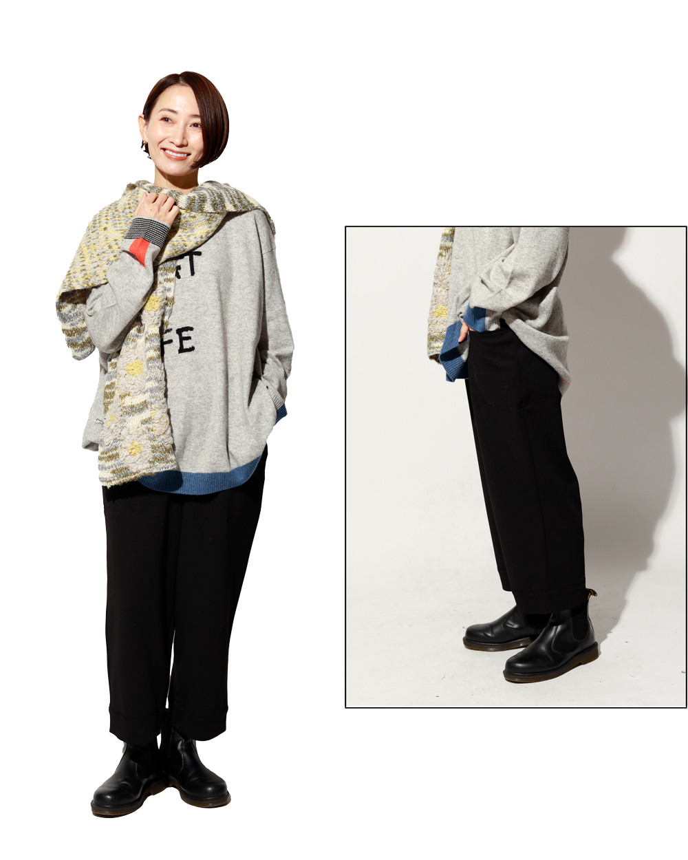 体型を美しく見せる“形のバランス”_① 肩まわりをすっきり見せる_Style