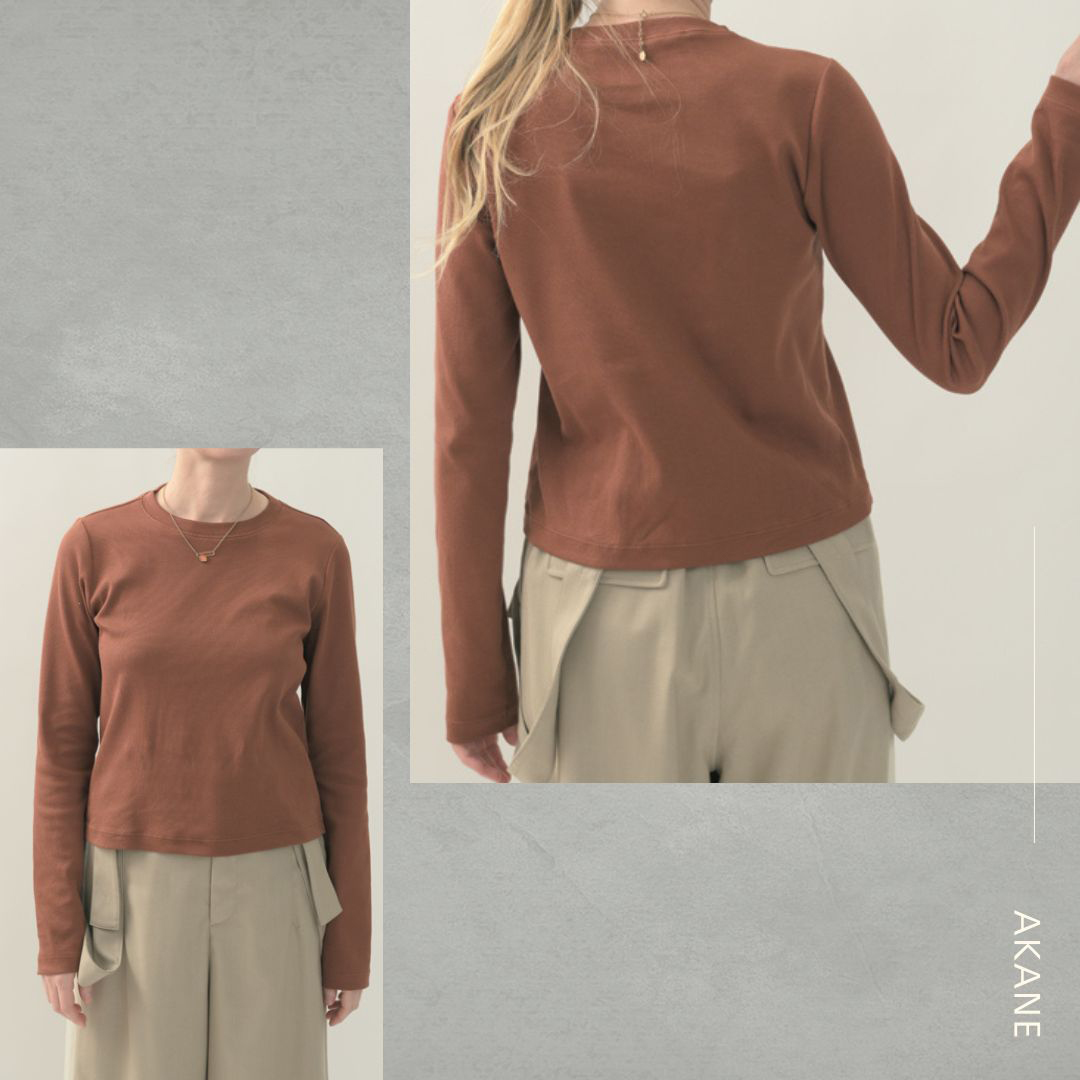 【PULLOVER|今買って春まで映えるプルオーバー】 ♦トレンド感あるショート丈|ベアテレコ長袖Tシャツ