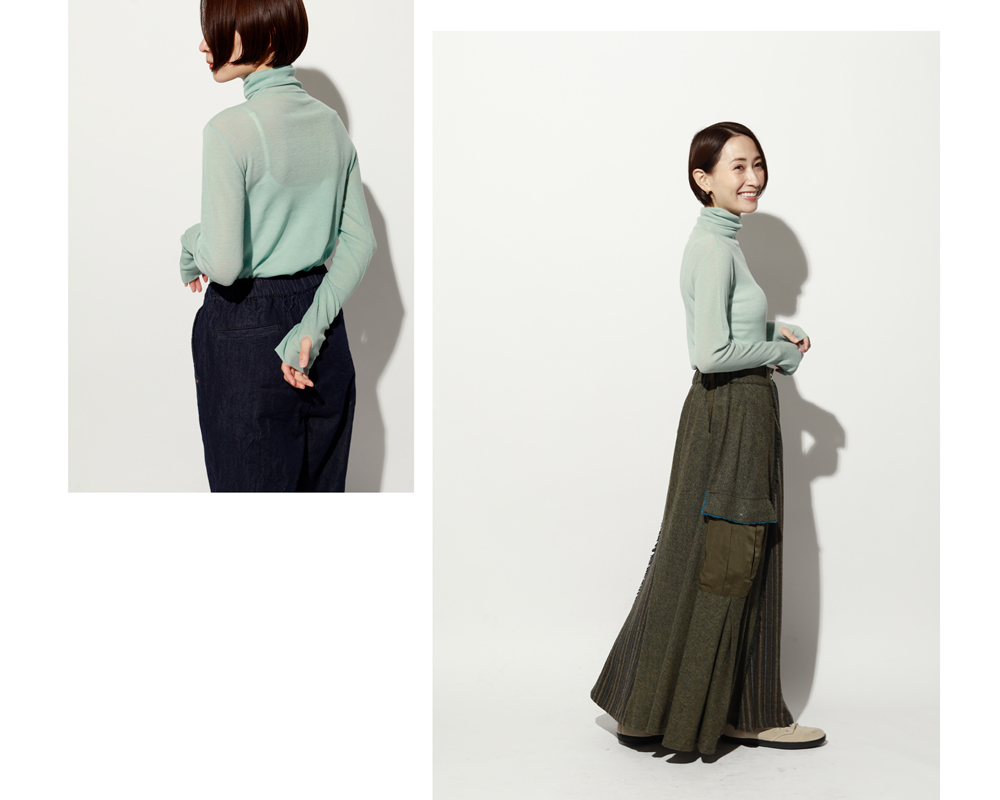 mocochiタートルリブプルオーバー