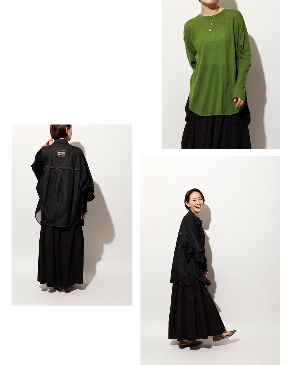 ポンチョデニムジャケット｜季節をまたいで使える定番アウター_スタイル