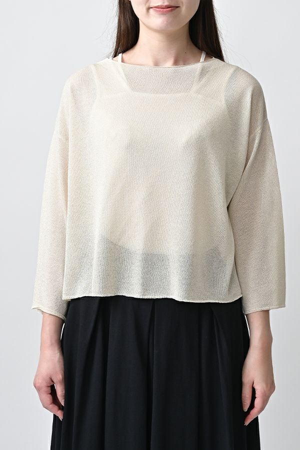 トップス lame Lame Sheer Pullover