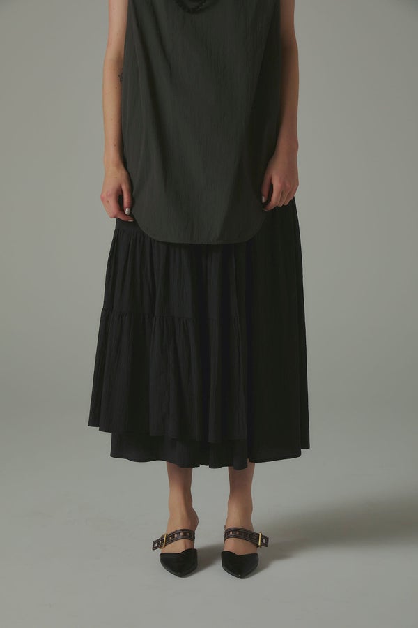 Flare Gathered Skirt