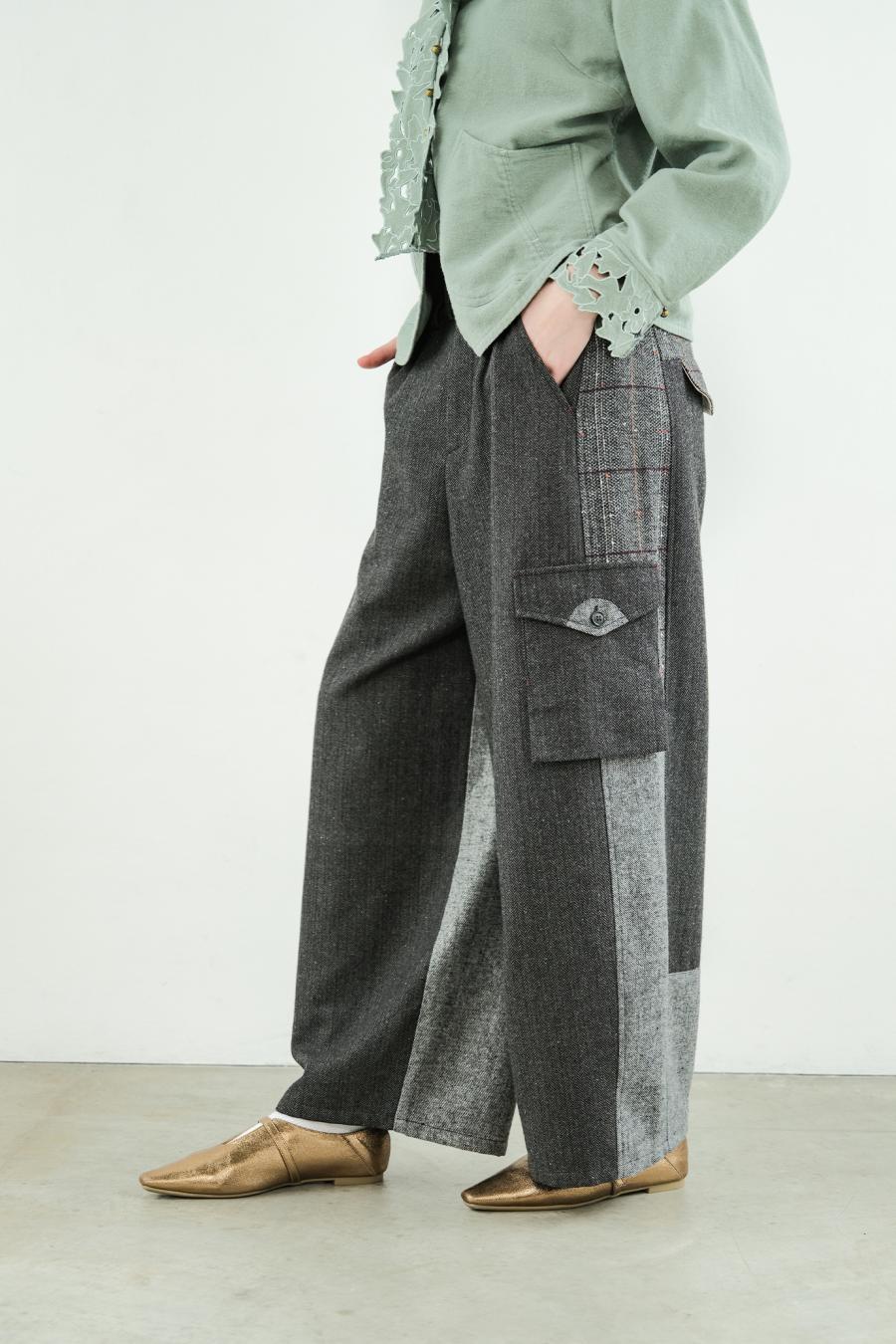 Pieced Cargo Pants