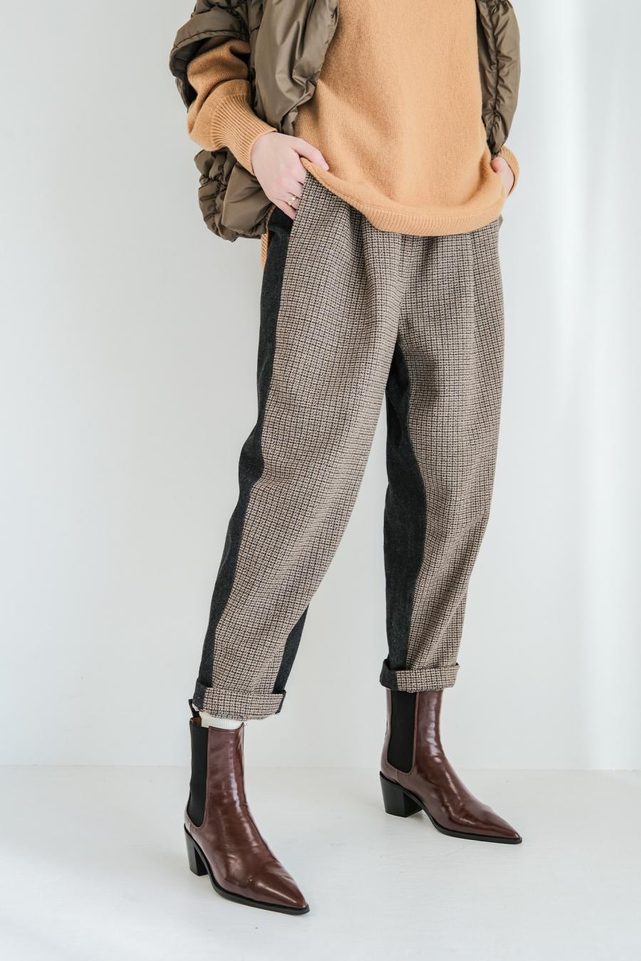 Tweed & Denim Pants