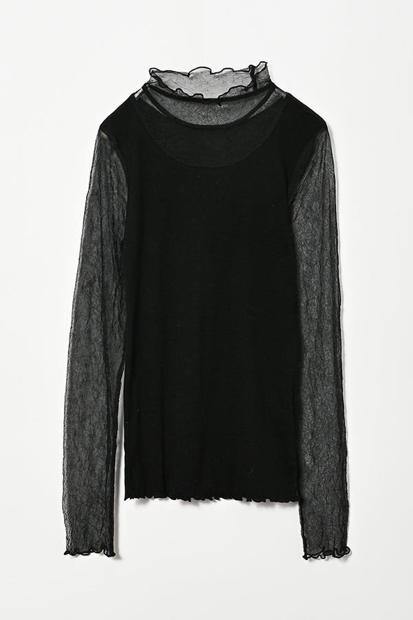 Mesh High Neck Pullover
